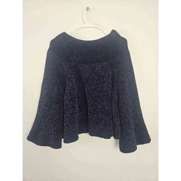 RD Style Women's Blue Flare Sleeve Textured Pullover Sweater XS - Picture 3 of 7